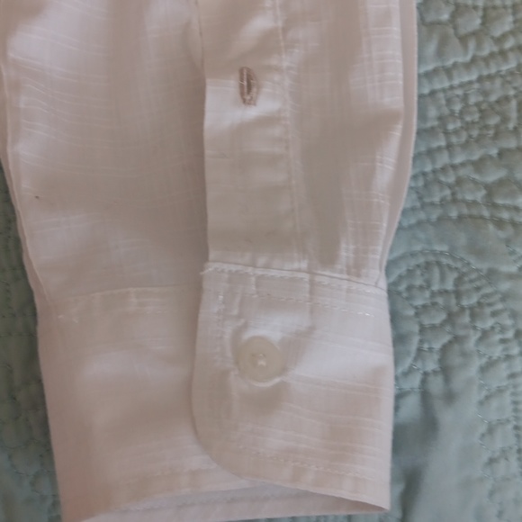 All cotton men's shirt white,EUC - Picture 7 of 9